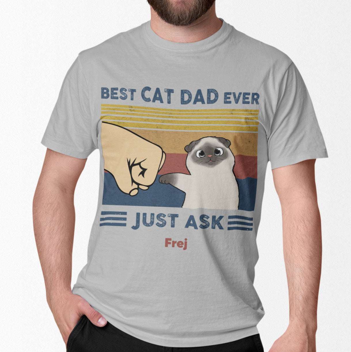 Best Cat Dad/Mom Ever Unisex T-Shirt Personalized Gift for Dad/Mom