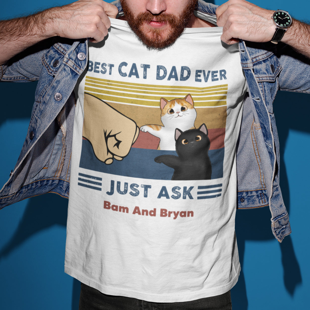 Best Cat Dad/Mom Ever Unisex T-Shirt Personalized Gift for Dad/Mom