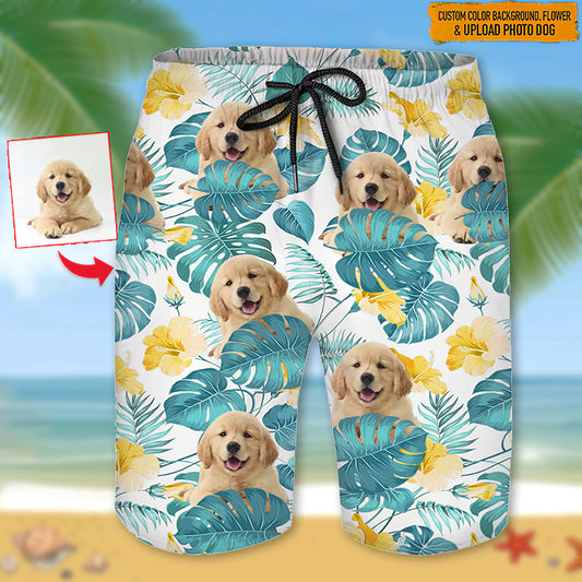 Personalized Photo Upload Men's Swim Trunks