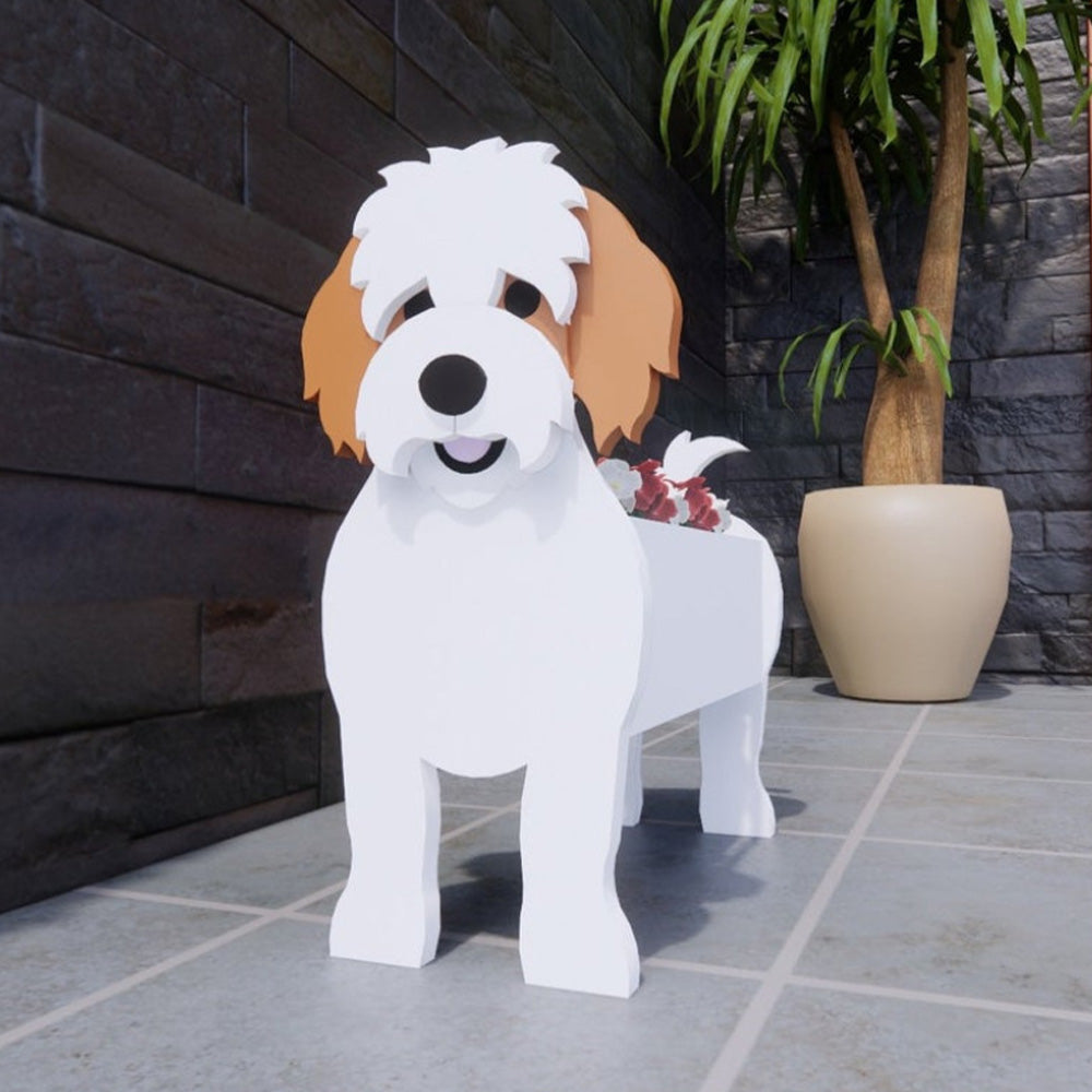 PVC Dog Planter - Gift For Garden Lovers - Personalized Custom Name Dog Planter