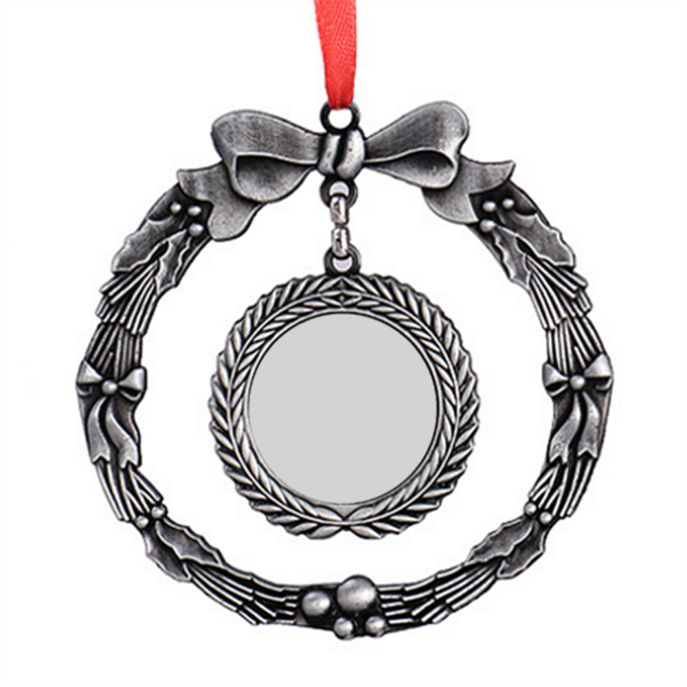 Cardinal Floral Frame Memorial Personalized Zinc Alloy Ornaments