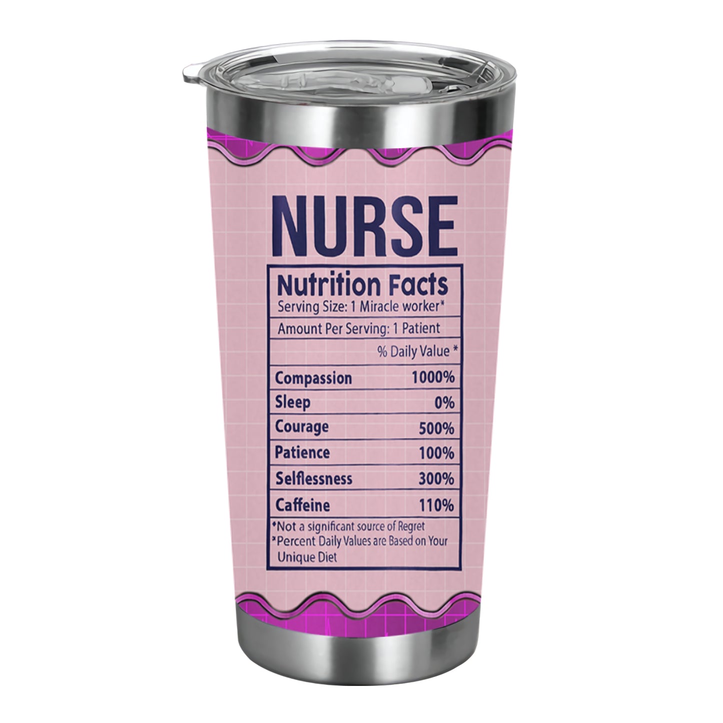 Nurse Nutrition Facts Nurse - Personalized Custom Tumbler