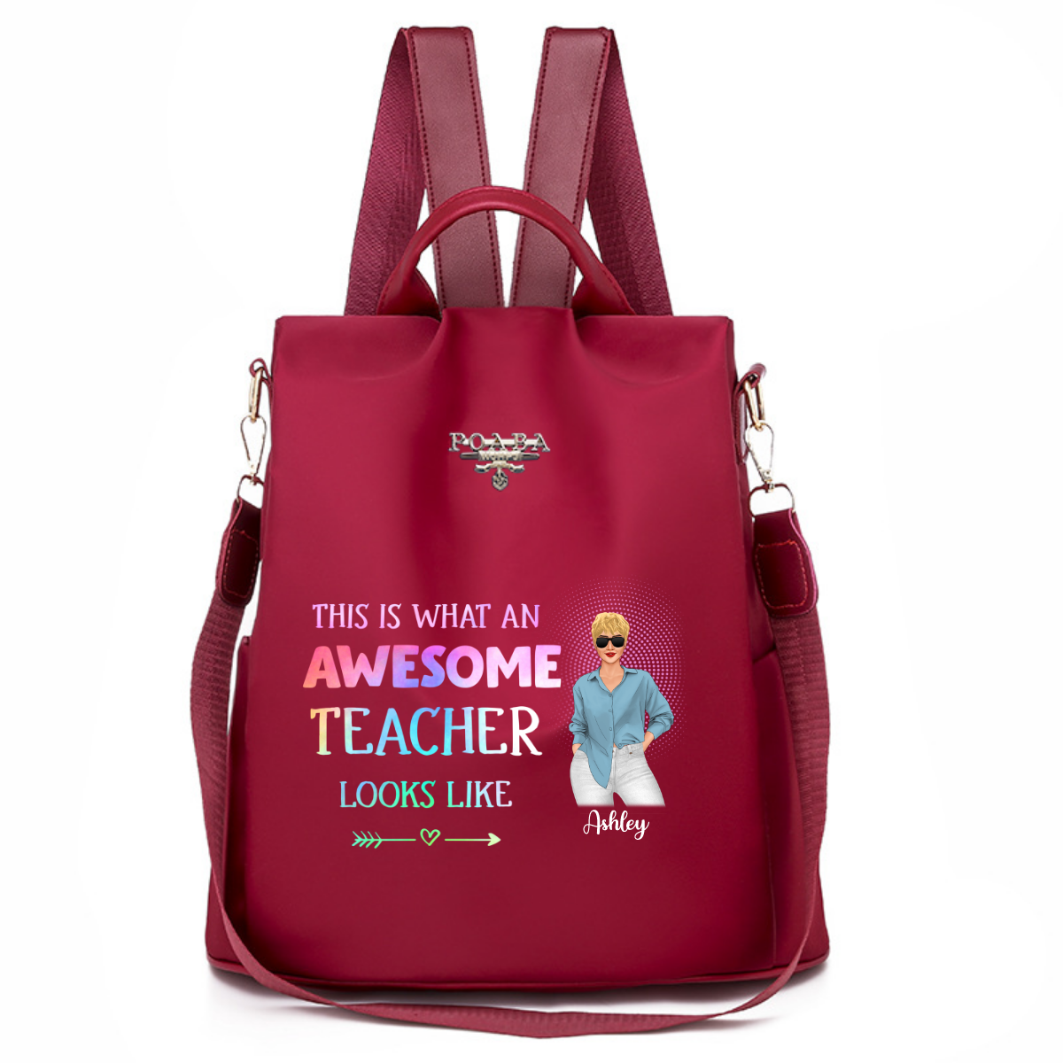 What An Awesome Teacher Look Like Back To School Personalized Backpack