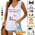 Easily Distracted By Cats and Wine Cartoon Personalized Women Tank Top V Neck Casual Flowy Sleeveless