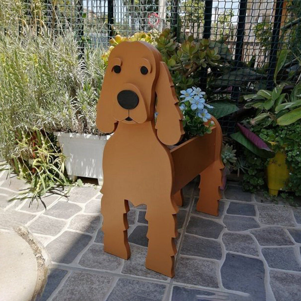 PVC Dog Planter - Gift For Garden Lovers - Personalized Custom Name Dog Planter