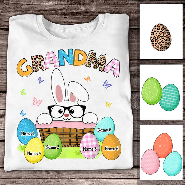 Personalized Mom Grandma Easter T Shirt