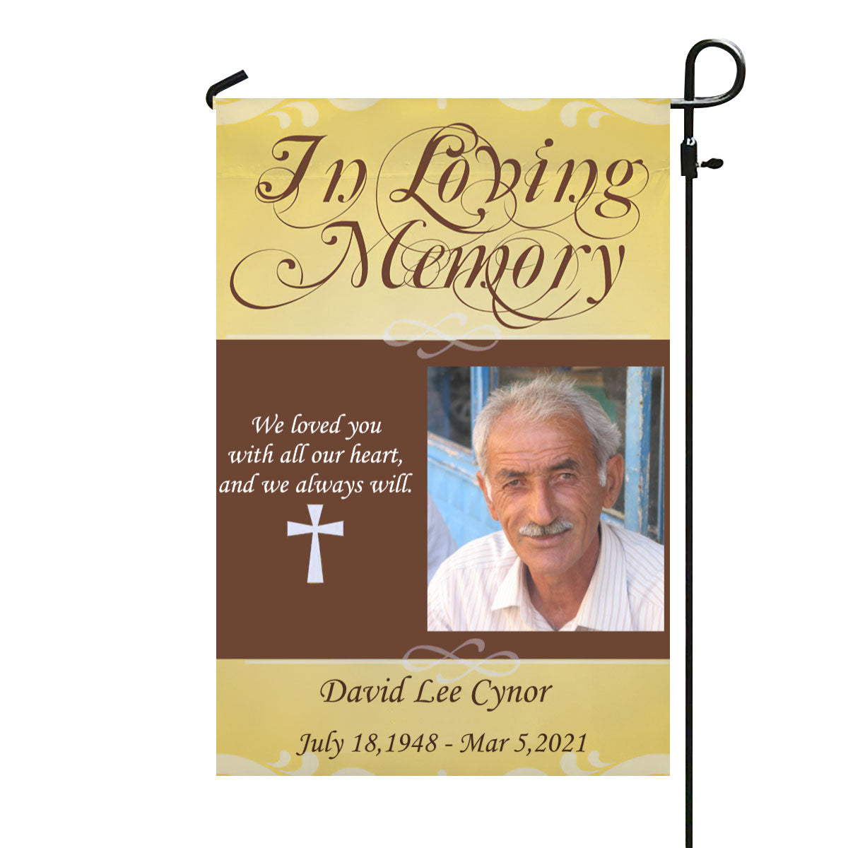 Personalized In Loving Memory Photo Memorial Flag