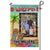 Flip Flop Welcome – パーソナライズされた写真と家族の名前 庭と家の旗