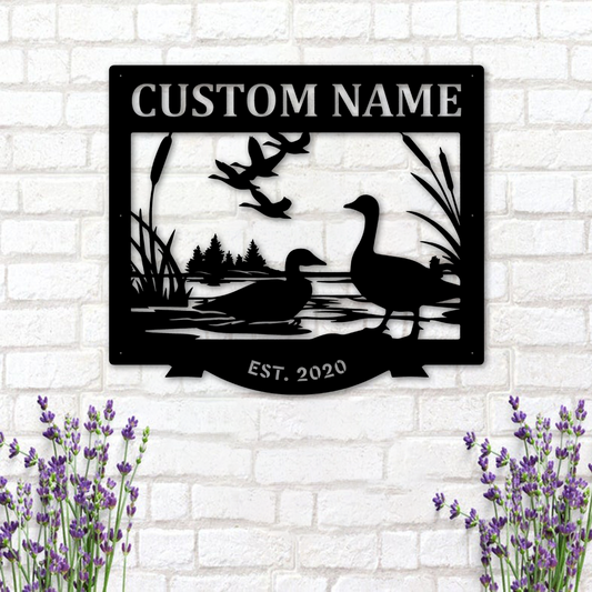 Duck Hunting Art Metal Sign Metal Wall Art