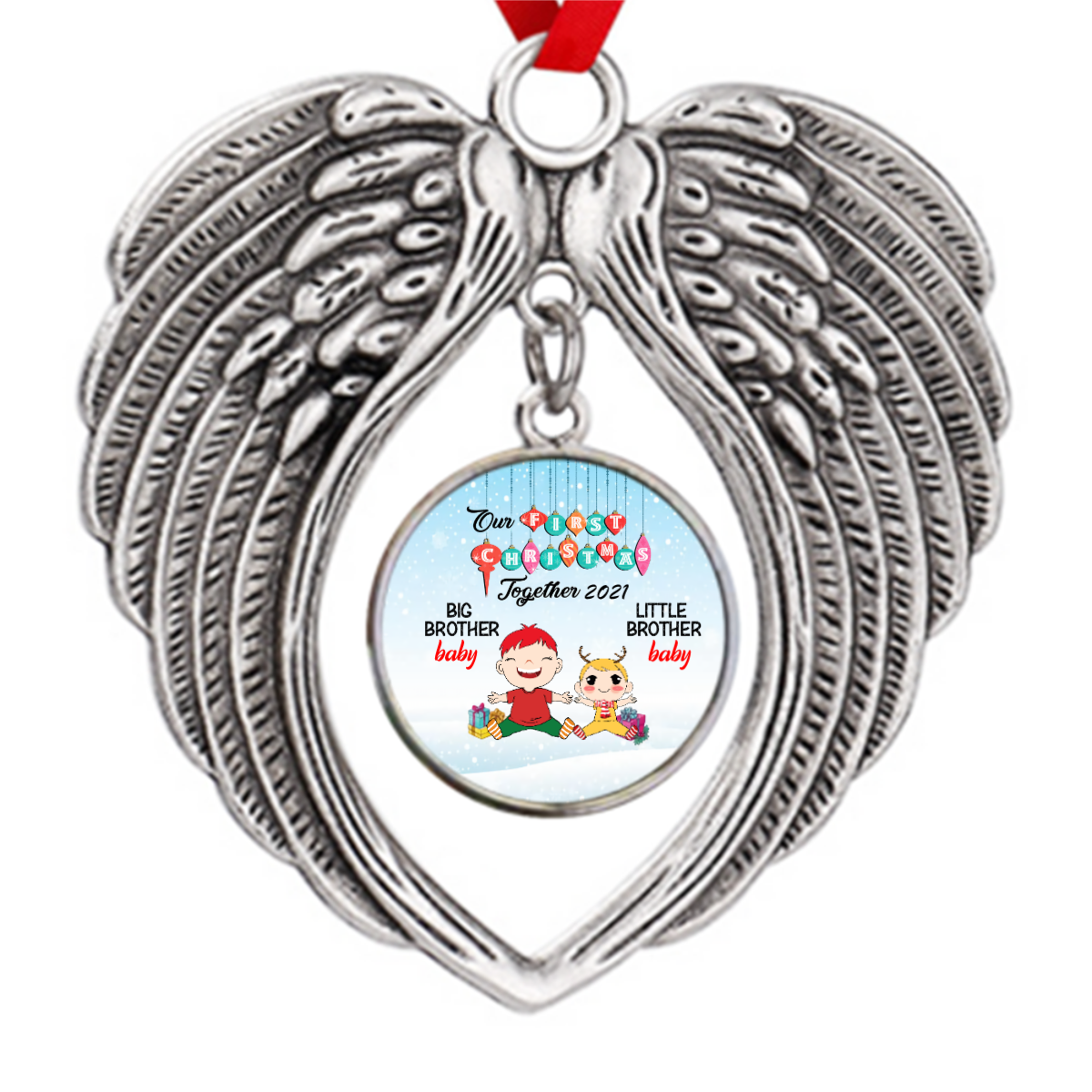 Brothers Sisters First Christmas Zinc Alloy Ornaments