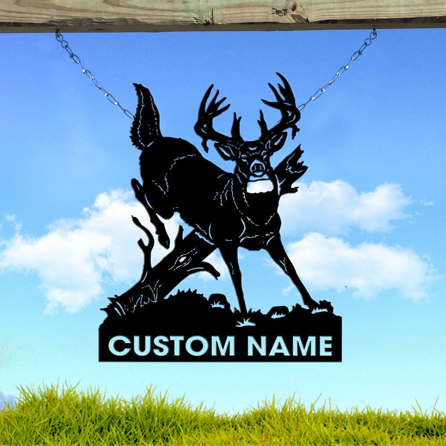 Triple Threat  Custom name Custom Metal Hunting Sign-Personalized Hunting Gifts-Hunter Gifts-Gift for Him