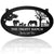 Farmer Horse Dog and Cat Fence Personalized Horse Metal Sign, Horseshoe Art