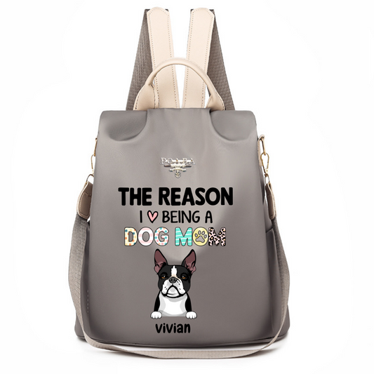 Reasons Being A Dog Mom Personalized Backpack