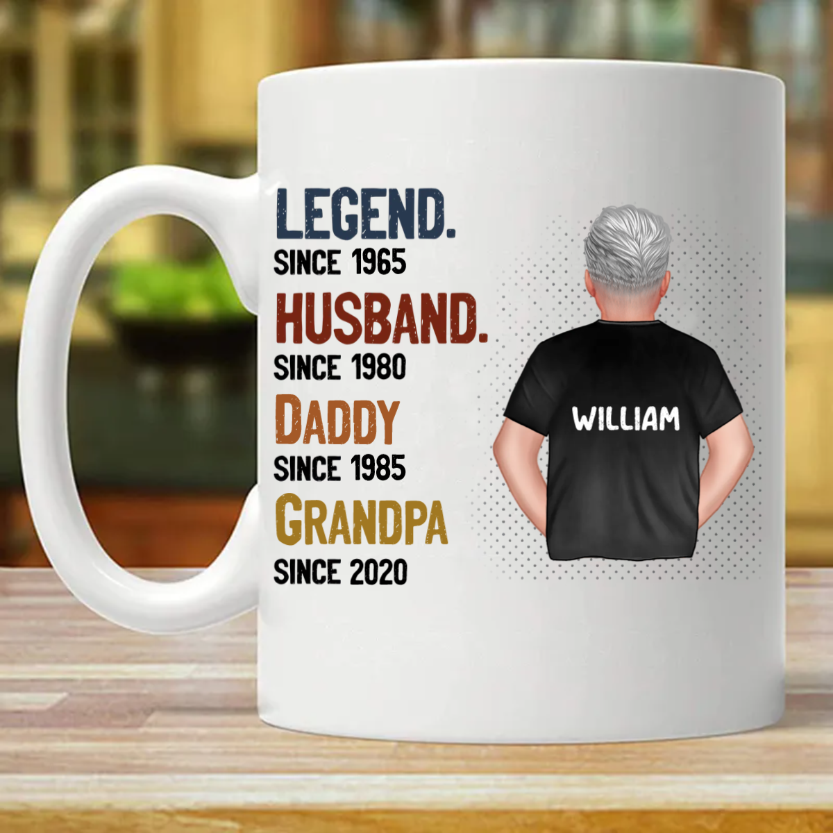 Legend Husband Daddy - Gift For Father, Dad - Personalized Custom Mug (Double-sided Printing)