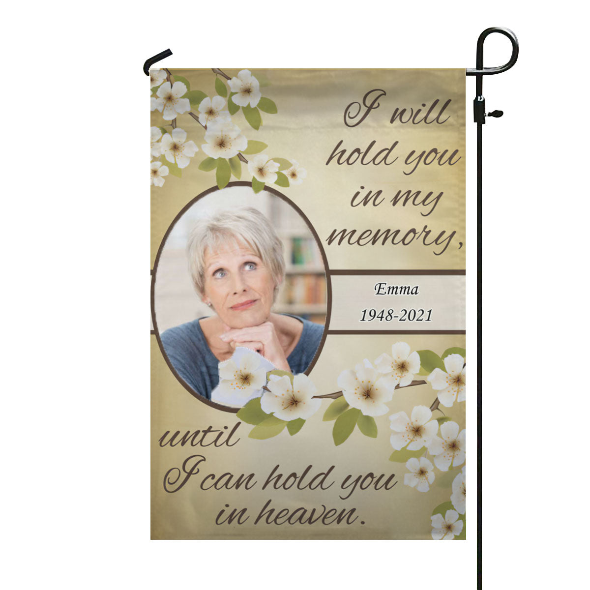 Personalized Hold You In My Memory Memorial Flag