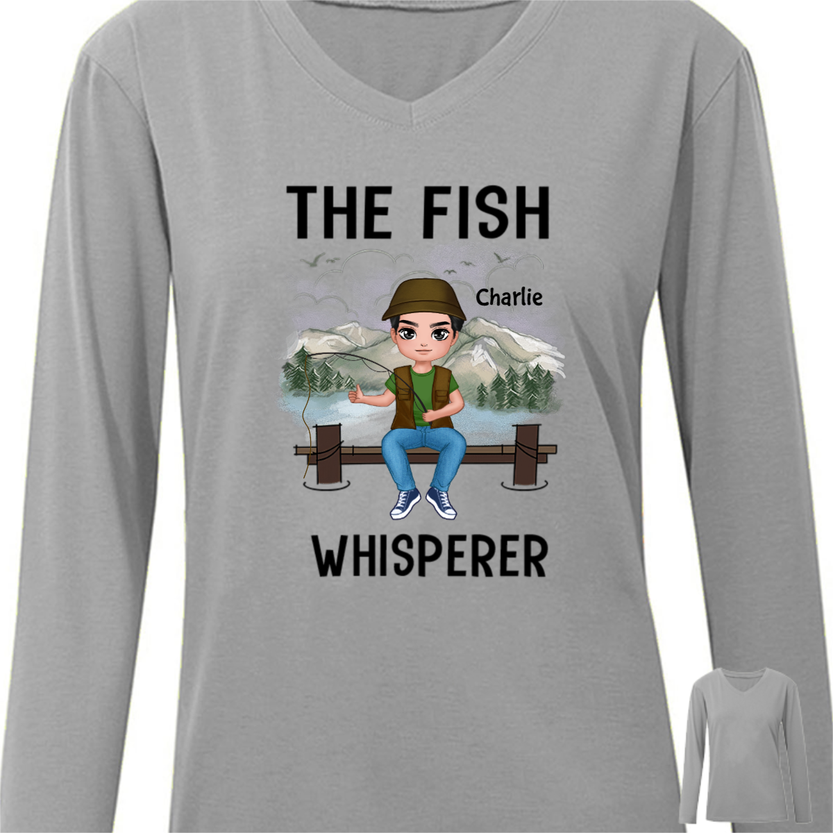 Doll Fishing Man Woman The Fish Whisperer Personalized Long Sleeve Shirt