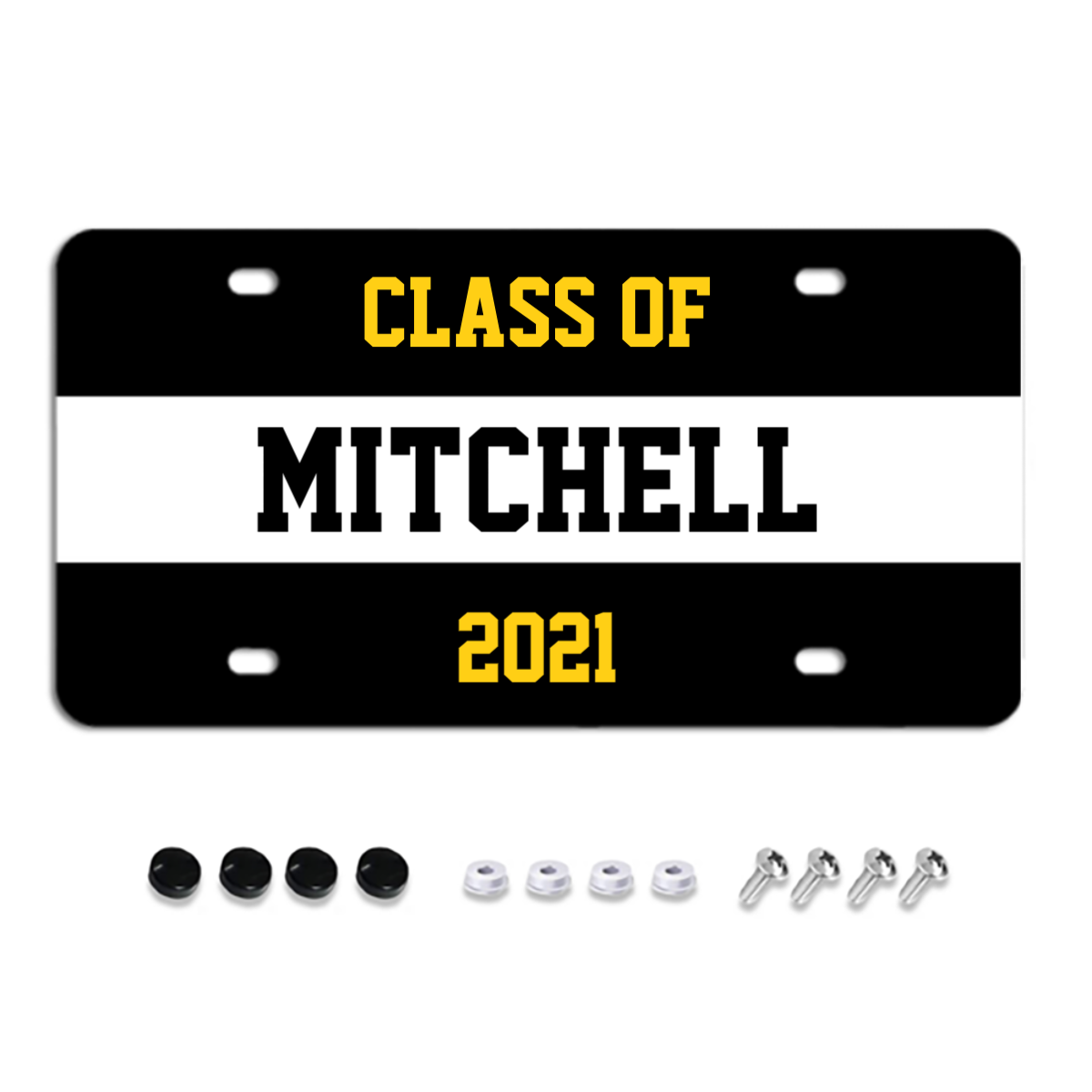 CLASS OF (any year) custom name license plate
