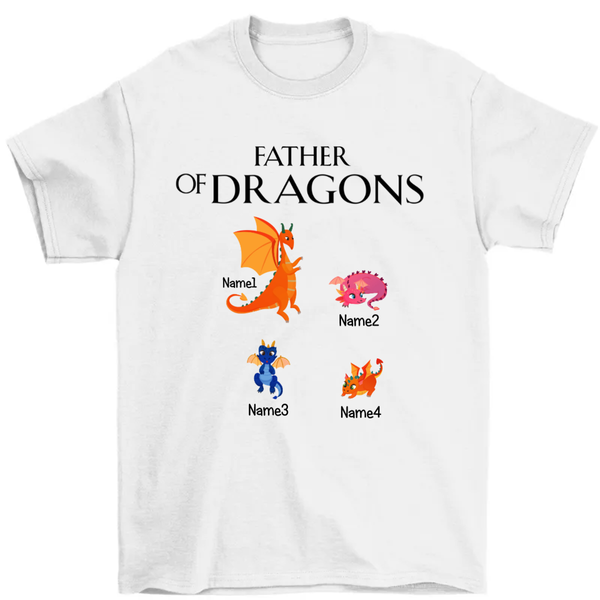 ドラゴンの父かわいいパーソナライズされたシャツ