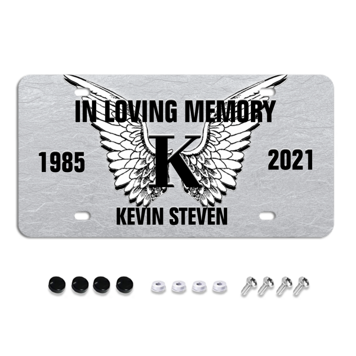 Cool Custom Monogram In Loving Memory Memorial Front License Plate