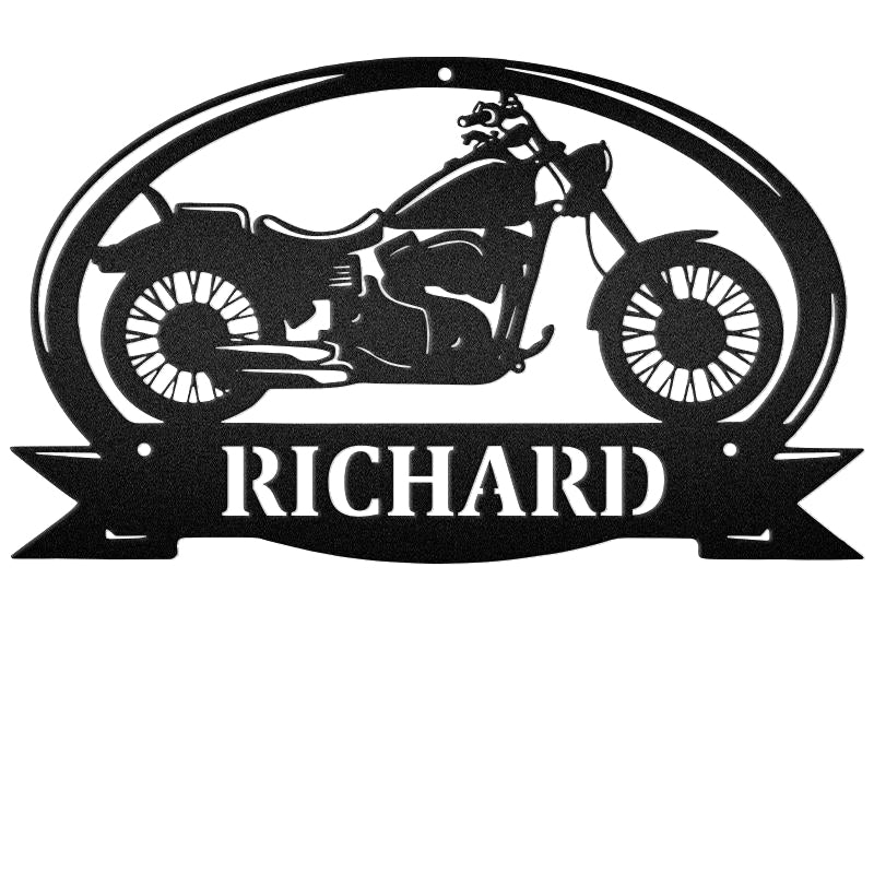 Personal Biker Sign, Motorcycle Garage, CustomMetal wall art , decor