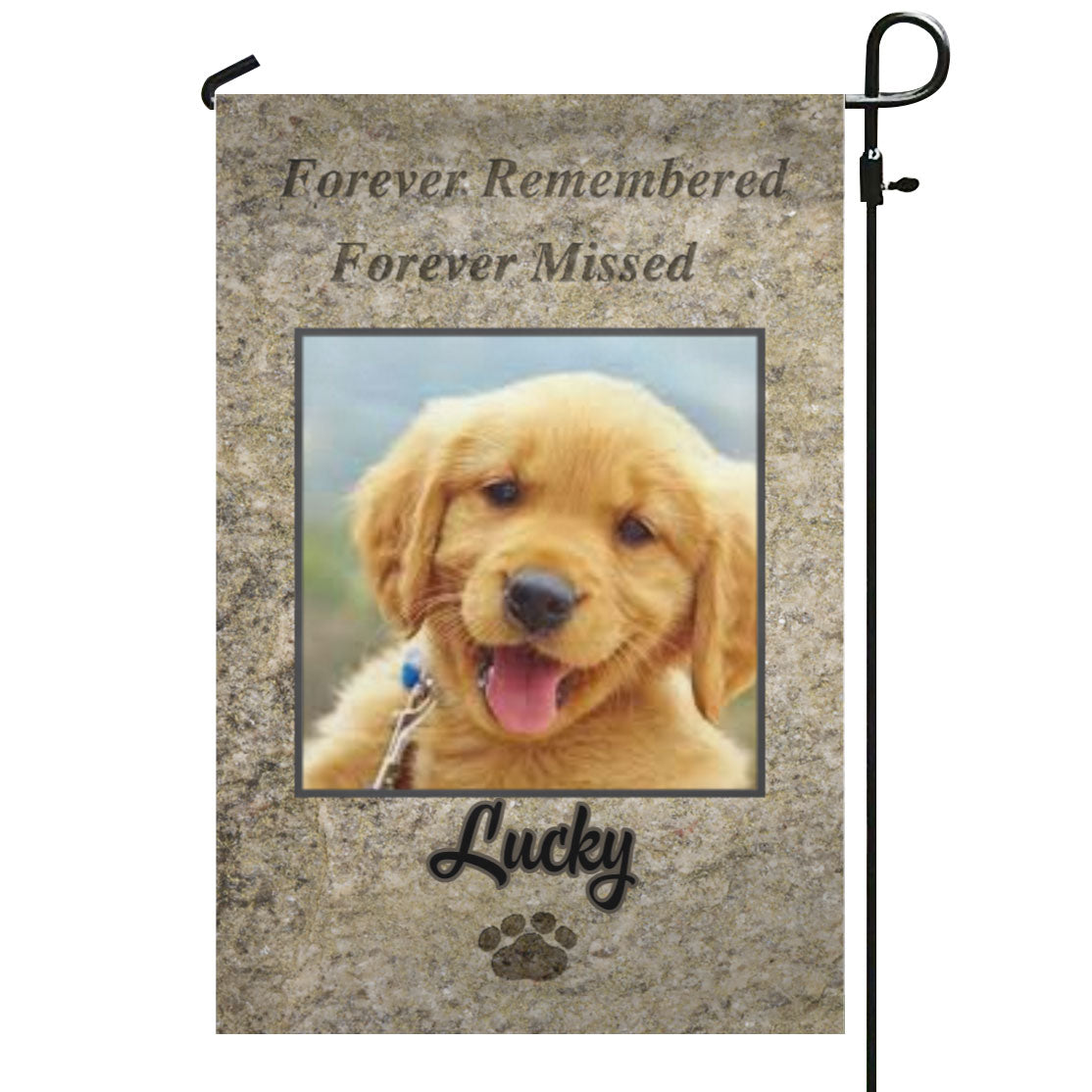 Forever Remembered – Personalized Photo & Name – Garden Flag & House Flag