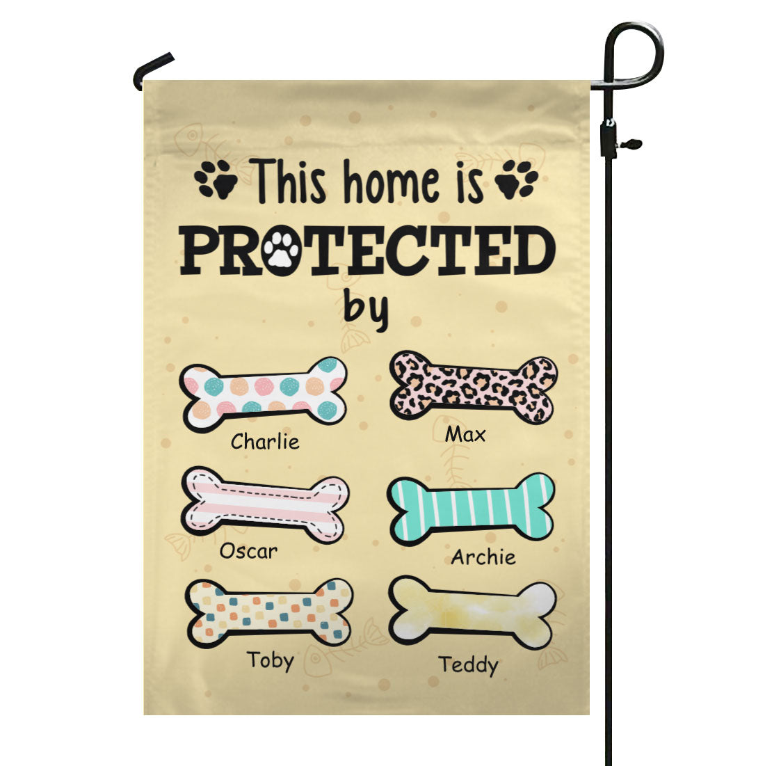 This Home Is Protected Dog Personalized Dog Decorative Garden Flags