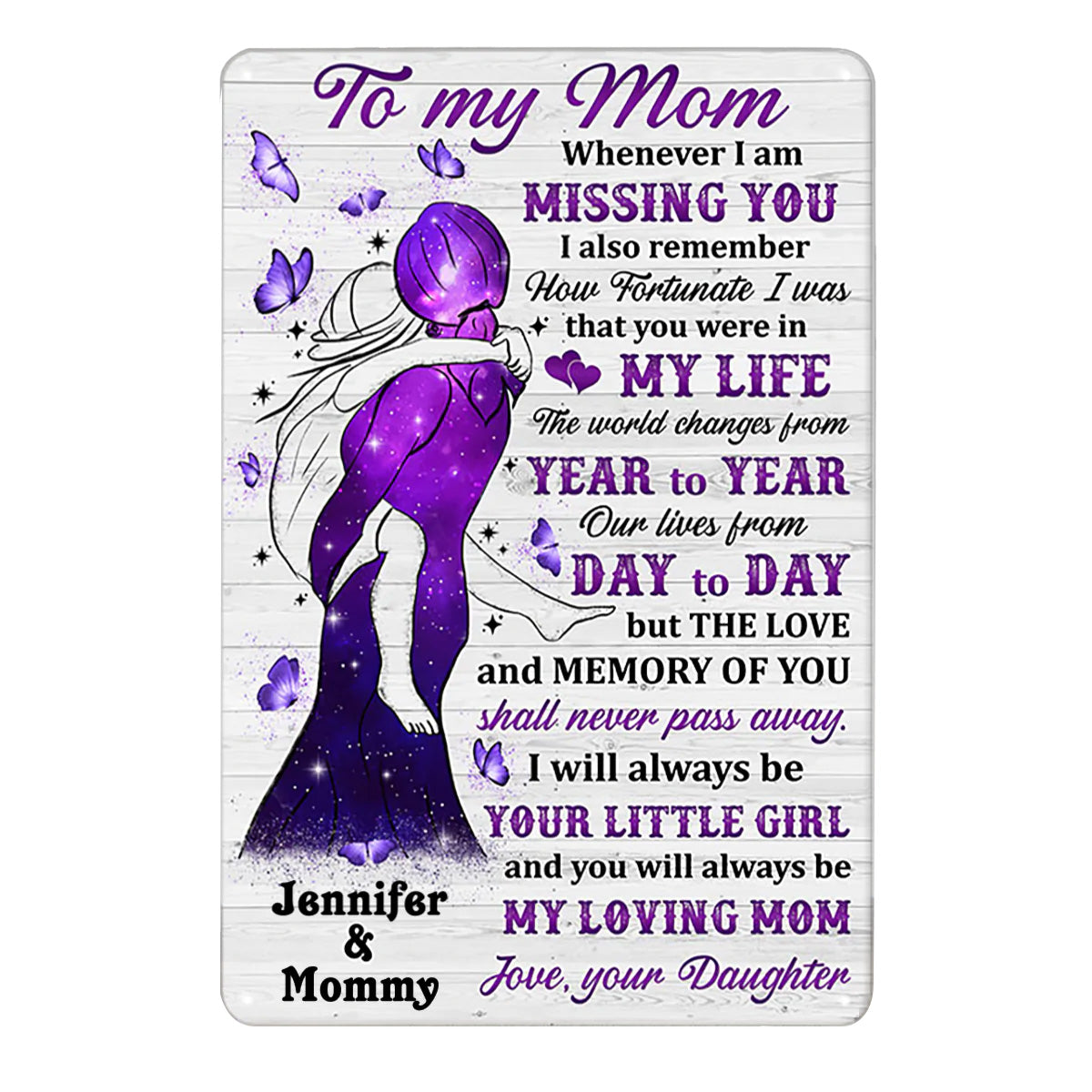 I Will Always Be Your Little Girl - Memory Mom - Personalized Custom Classic Metal Signs