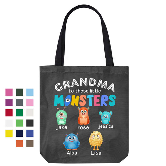 Cute Little Monsters Personalized Canvas Bag