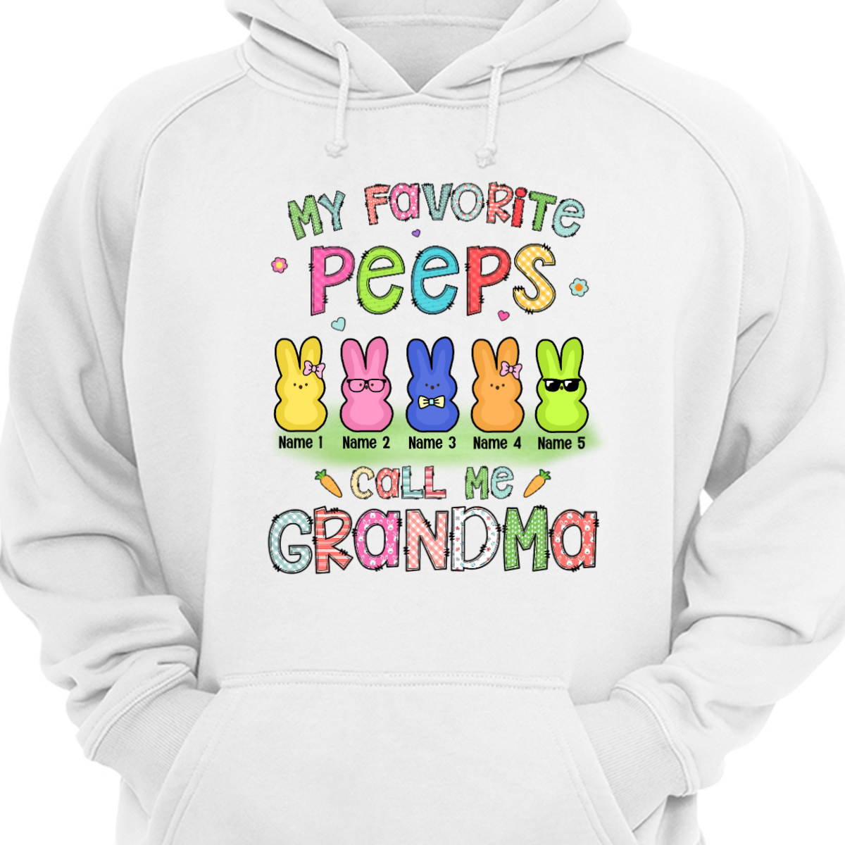 Personalized Mom Grandma Easter Hoodie Sweatshirt