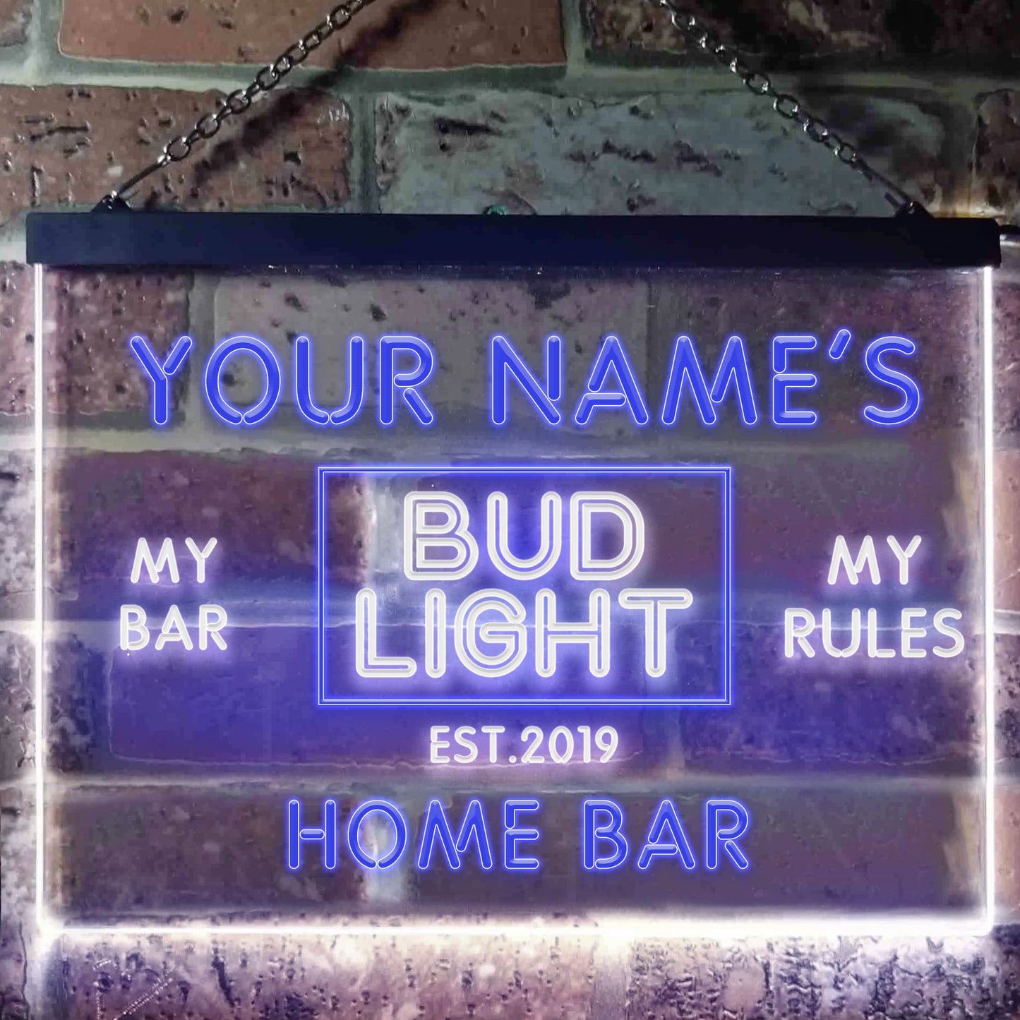 Personalized Bud Light Home Bar Neon LED Sign