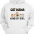 Cat Mama Kind Of Girl - Gift For Cat Lovers - Personalized Custom Hoodie Sweatshirt