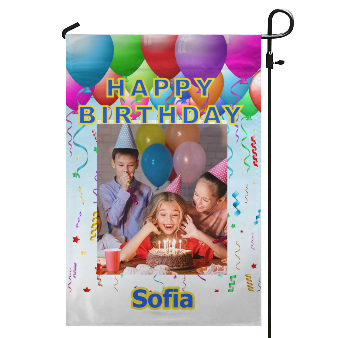 Happy Birthday balloon - Personalized Photo & Name