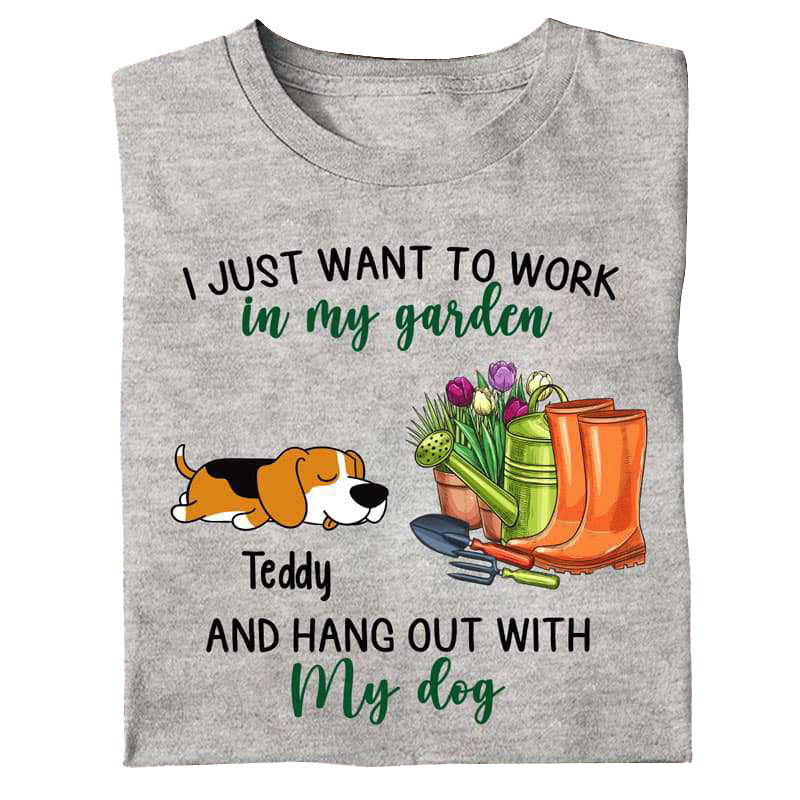 Gardening And Sleeping Dogs Personalized Shirt