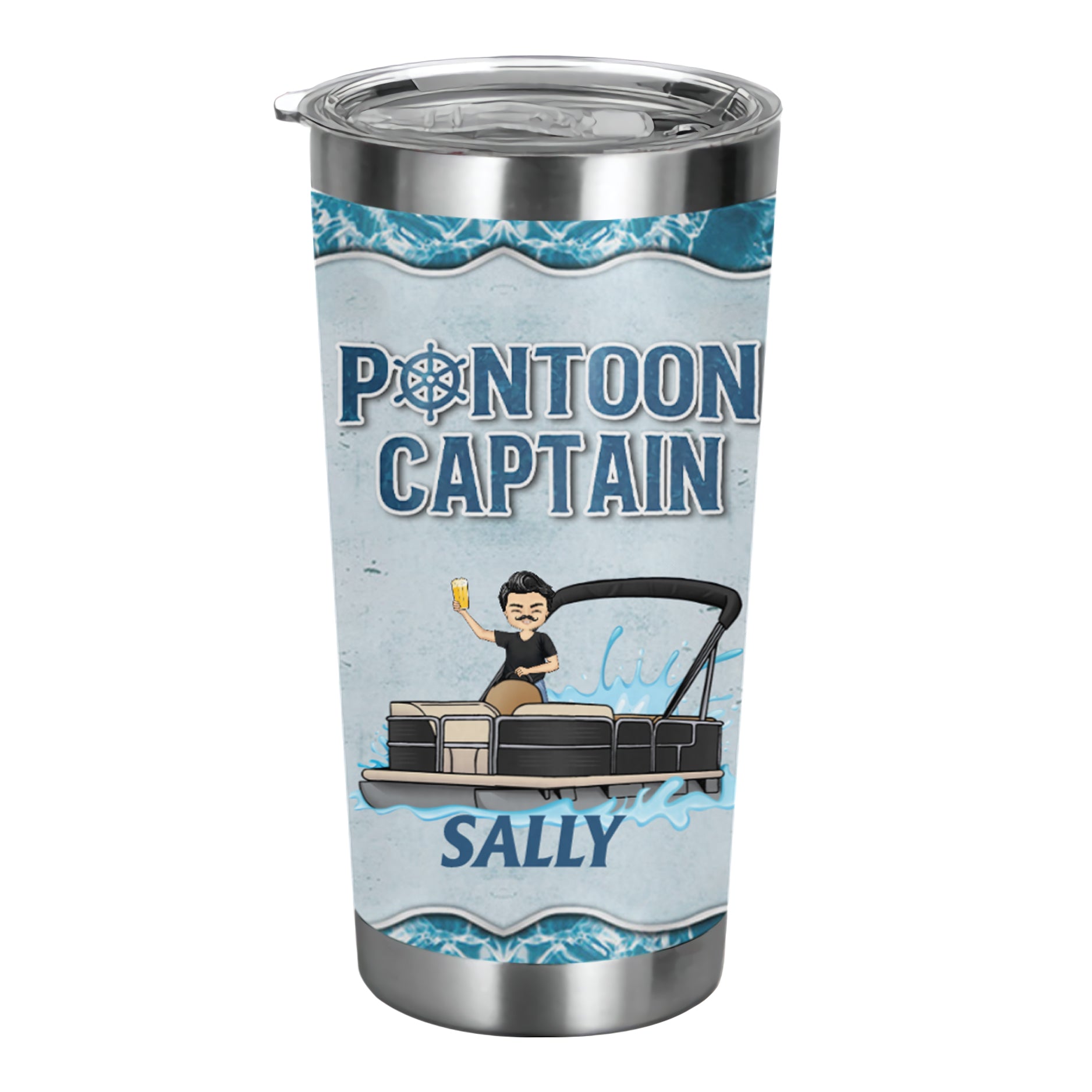 ポンツーン キャプテンは通常のキャプテンのように、よりドランカーだけ - パーソナライズされたカスタム タンブラー