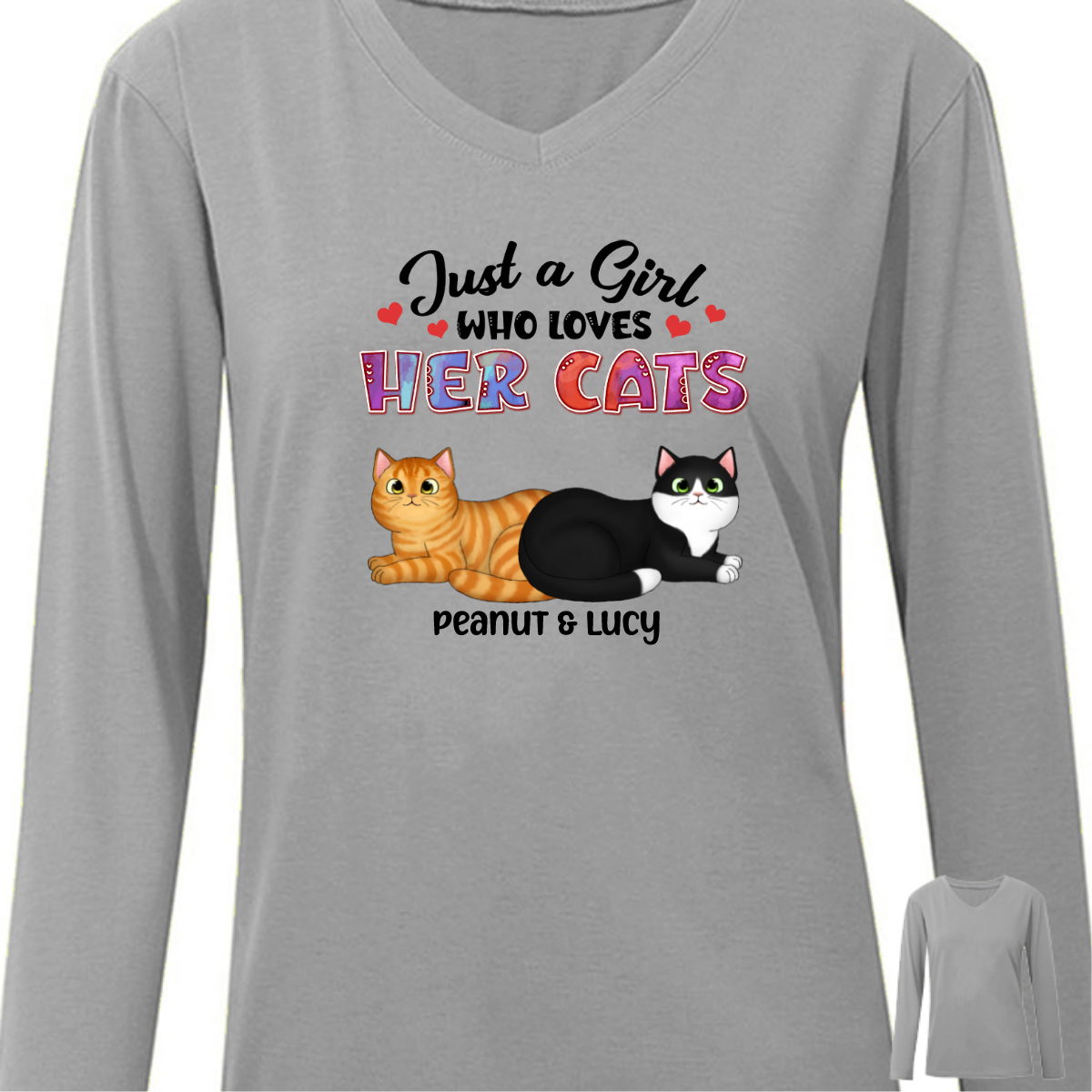 All You Need Is Loaf Fluffy Cat Personalized Long Sleeve Shirt