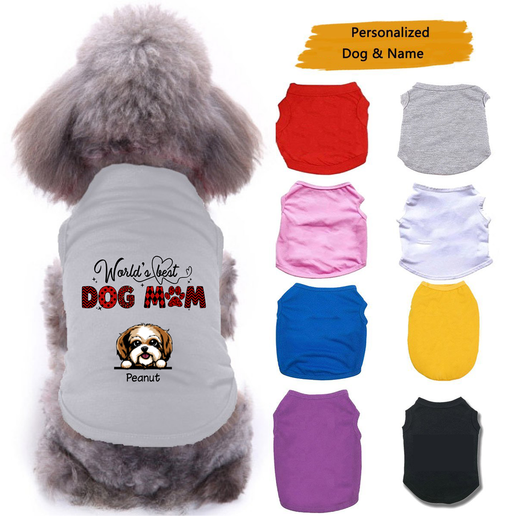 Rockin‘ Dog Mom Life Heart Beat Pattern Personalized Dog Clothes