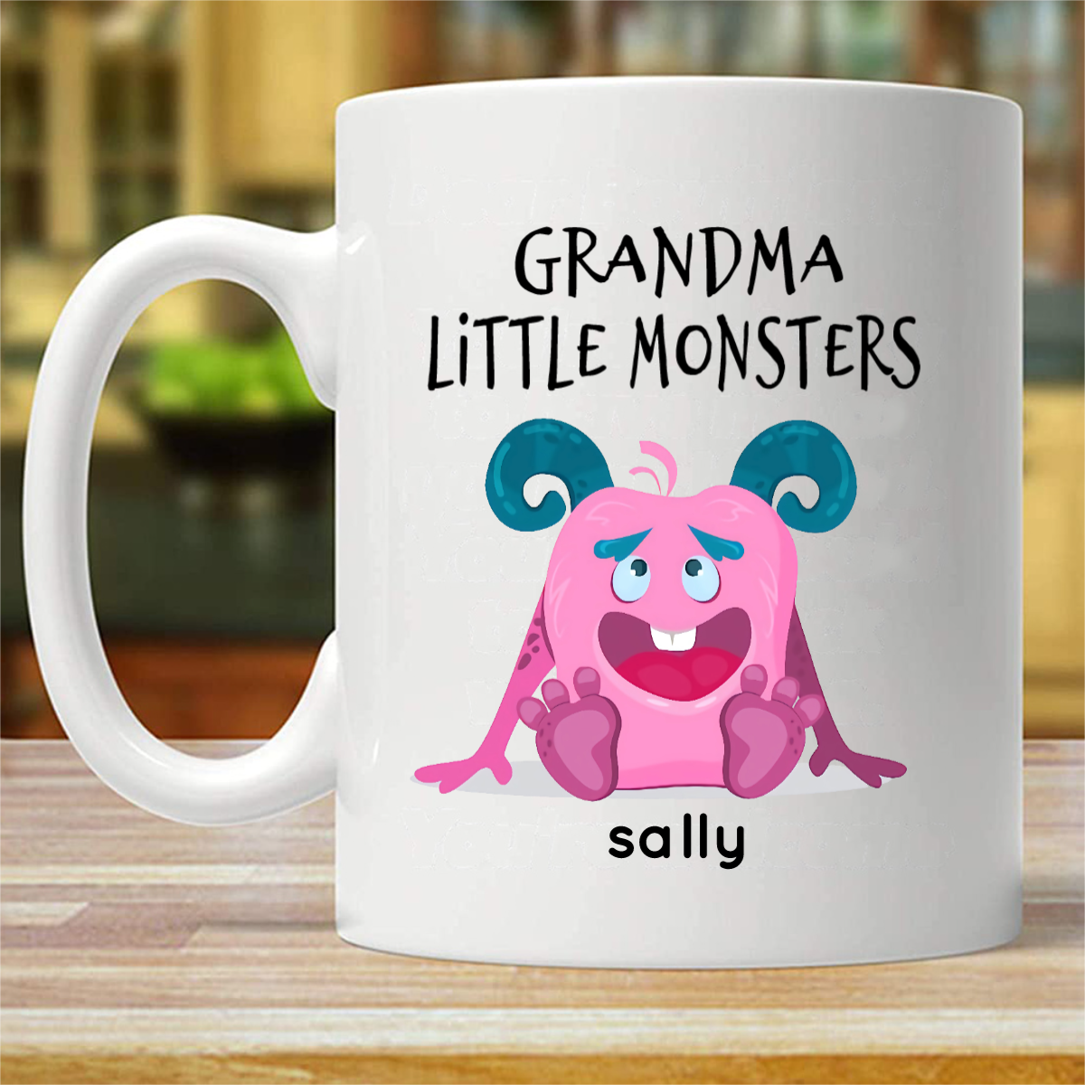 Funny personalized Grandpa's Little Monsters coffee mug