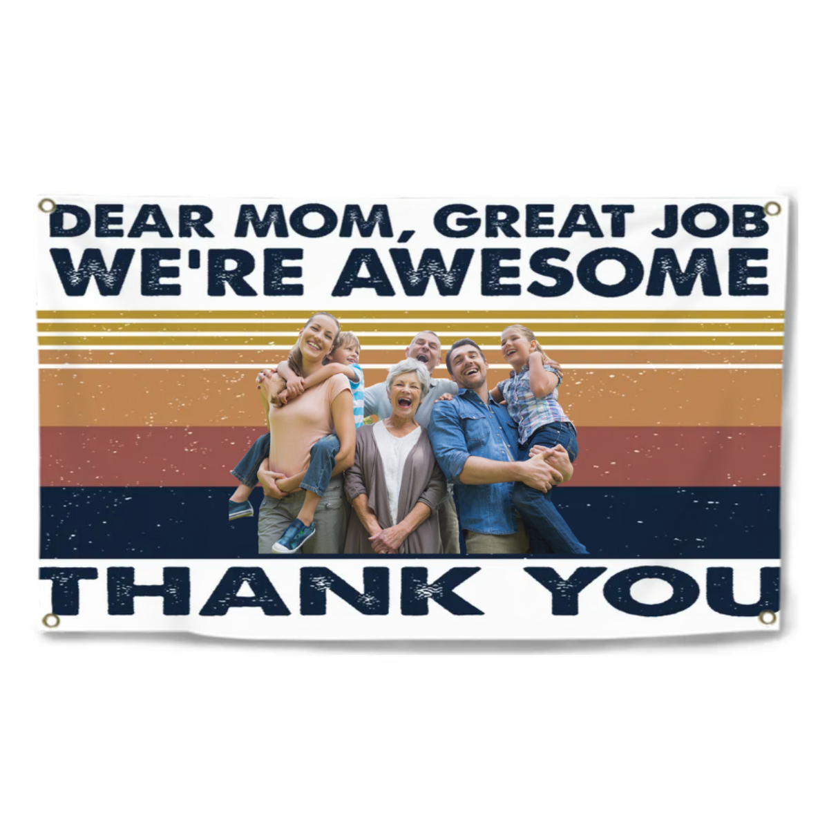 Dear Dad / Mom Great Job - I'm / We're Awesome Thank You - 両親と父の日用のパーソナライズされたフォトバナー