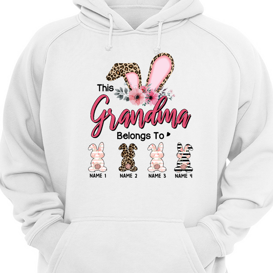 Personalized Easter Mom Grandma Bunny Hoodie Sweatshirt