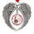 Cardinal Floral Frame Memorial Photo Personalized Zinc Alloy Ornaments