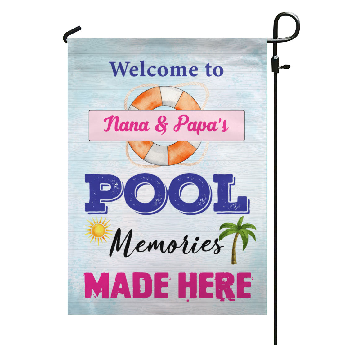 Welcome To Nana‘s Pool Personalized Garden Flag