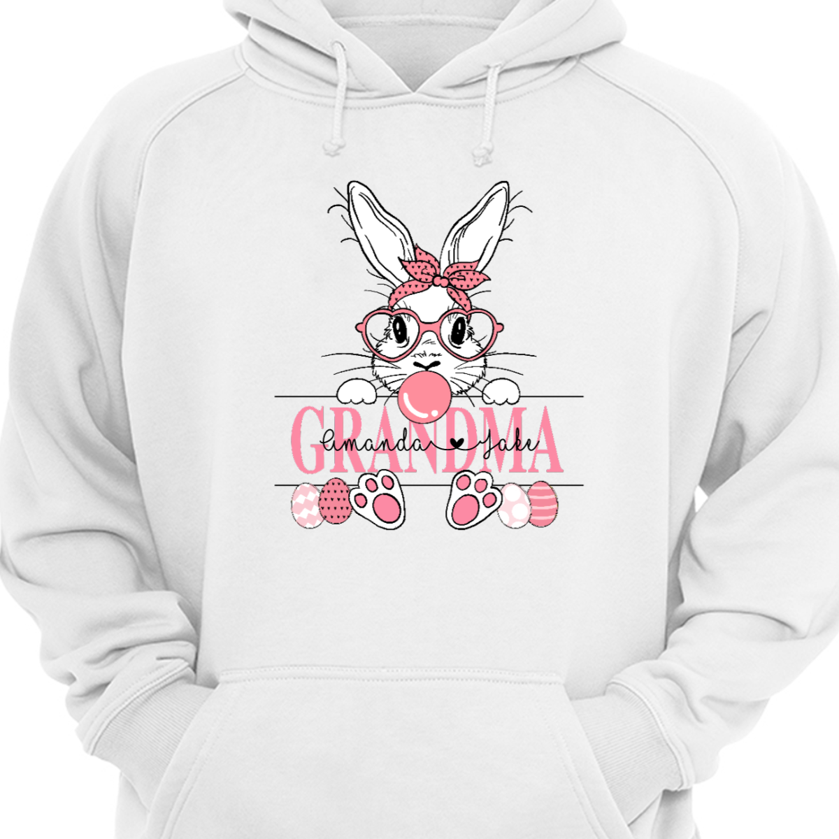Personalized Easter Mom Grandma Hoodie Sweatshirt