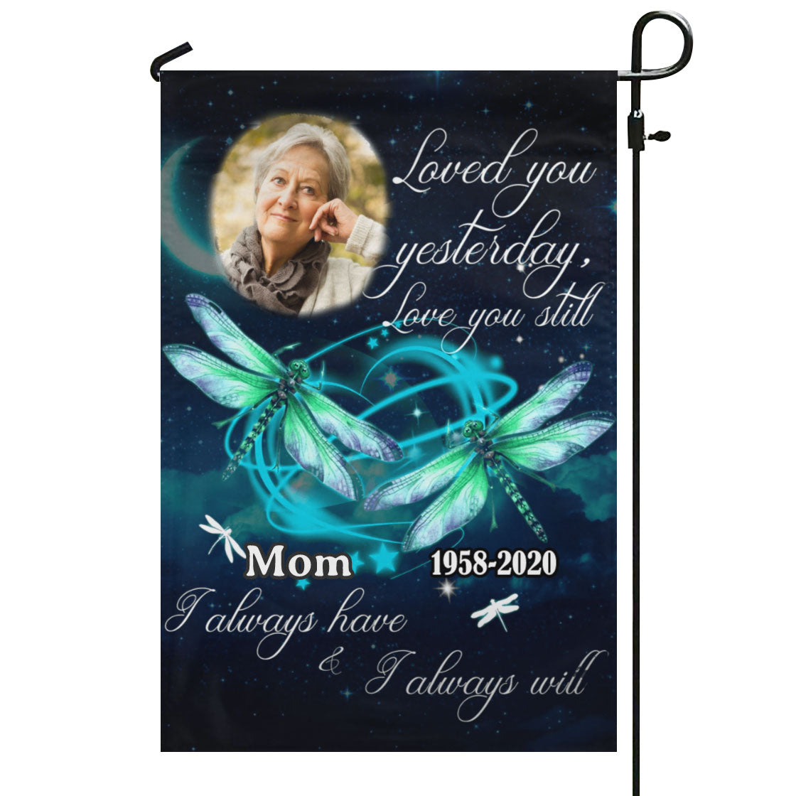 Love You Still Personalized Photo Memorial Garden & House Flag