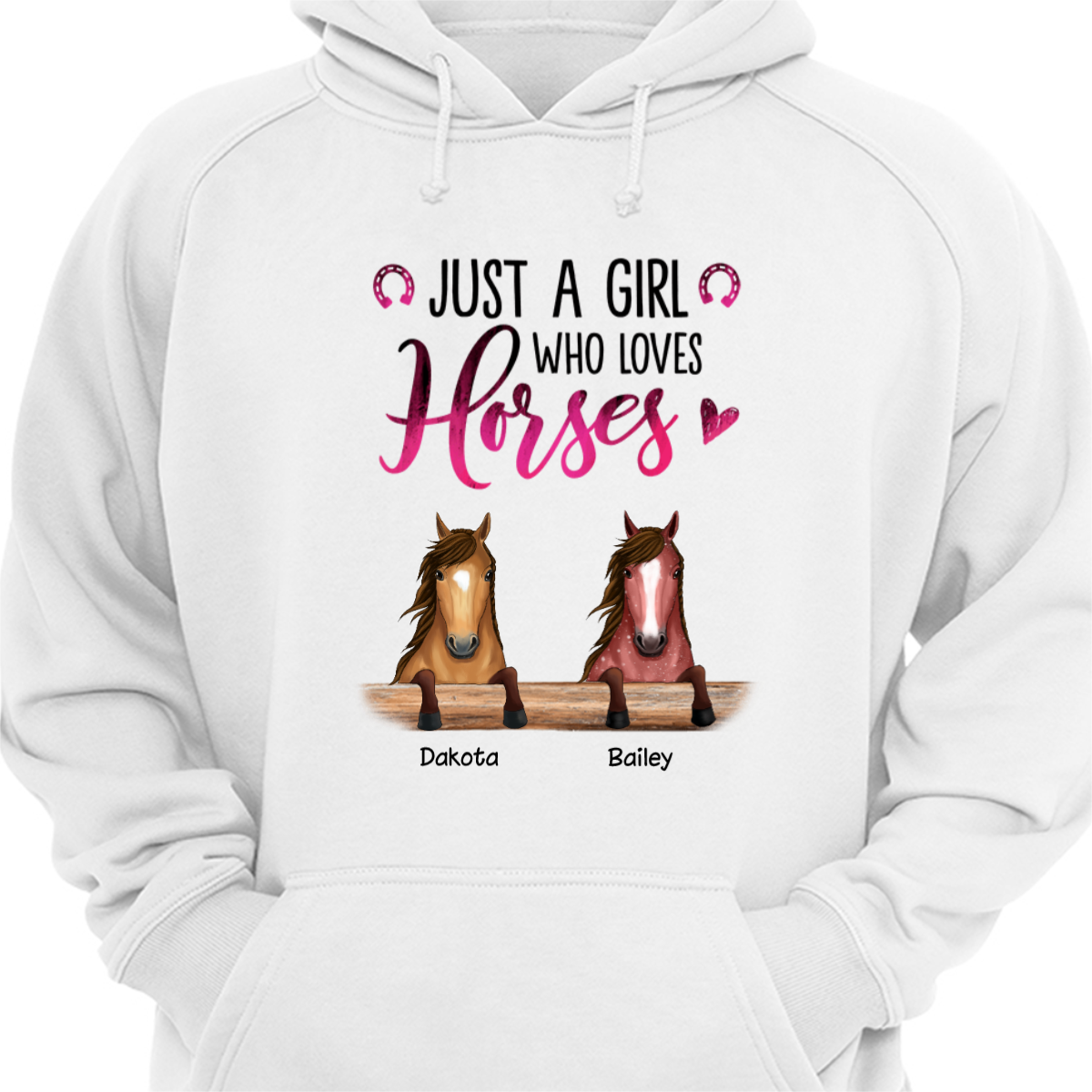 You Had Me At Neigh Peeking Horse Personalized Hoodie Sweatshirt