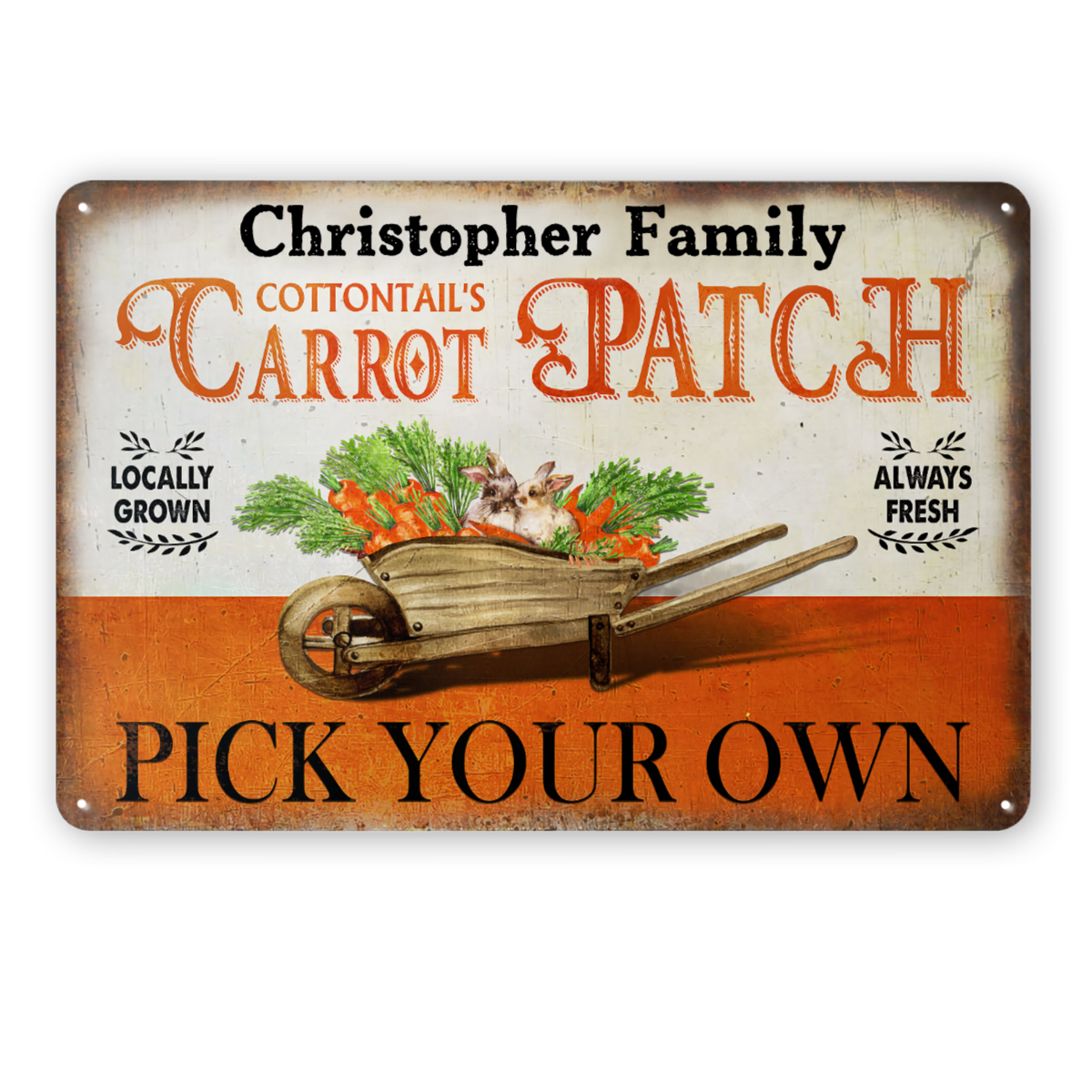 Personalized Rabbit Pick Your Own Customized Classic Metal Signs