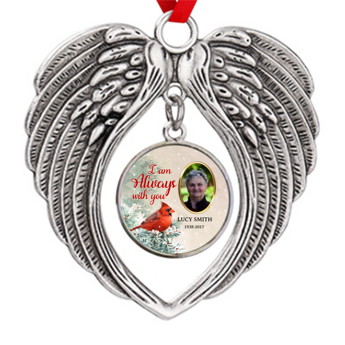 Always With You Photo Memorial Personalized Zinc Alloy Ornaments