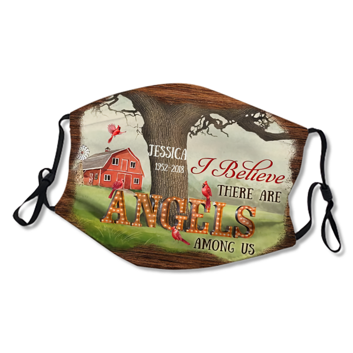 Cardinal Tree Angels Among Us Memorial Personalized Masks