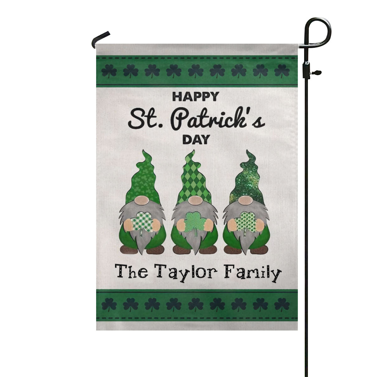 Happy St. Patricks Day Custom Garden Flag
