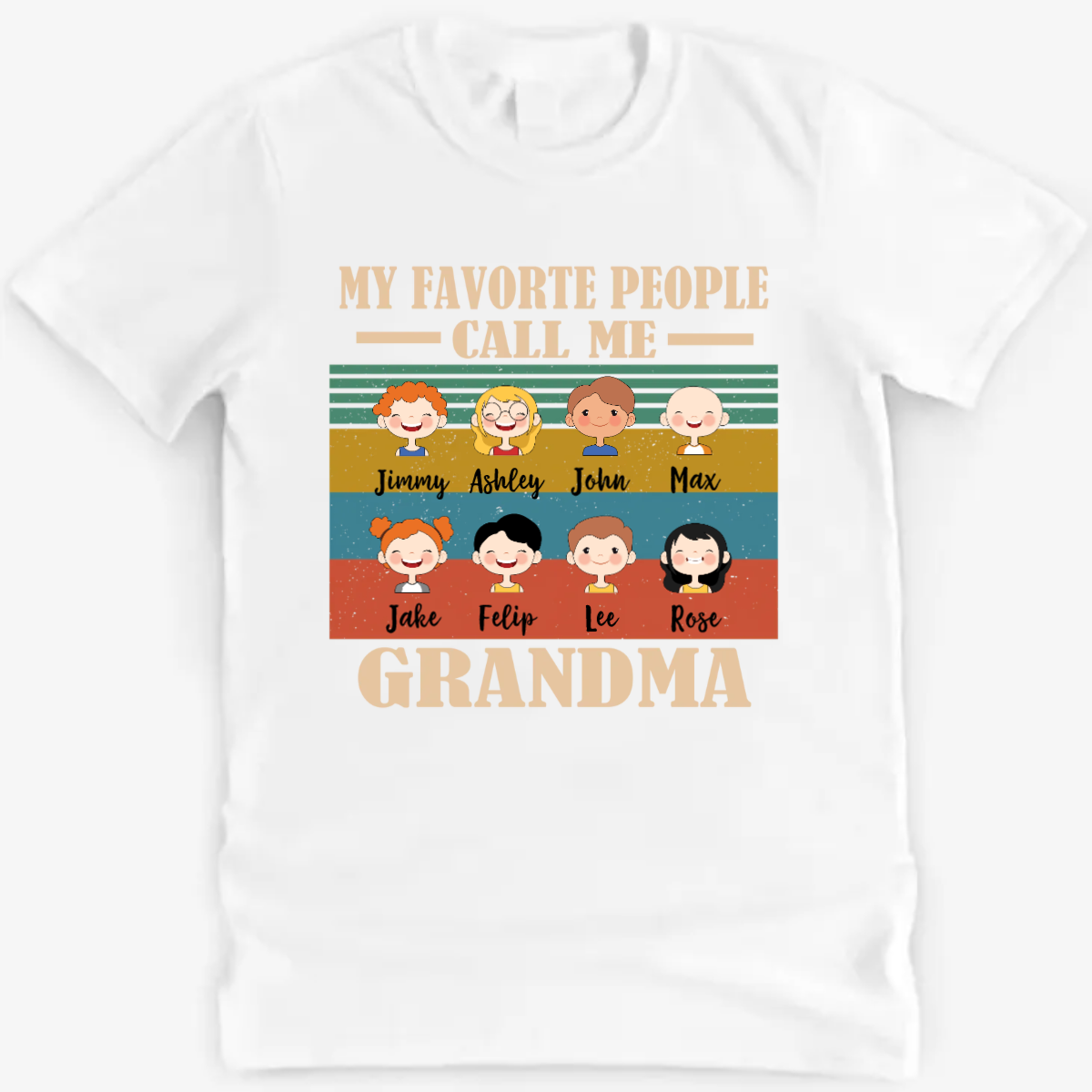 Favorite People Call Me Grandma Daddy Cute Kid Personalized Shirt
