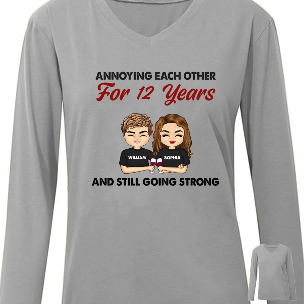Annoying Each Other For Years And Still Going Strong - Couple Gift - Personalized Custom Long Sleeve Shirt